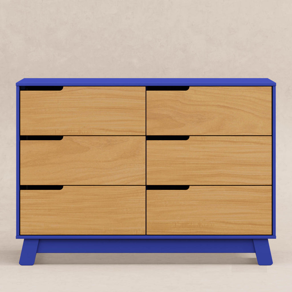 M4216CBTHY,Hudson 6-Drawer Double Dresser  Assembled in Cobalt and Honey