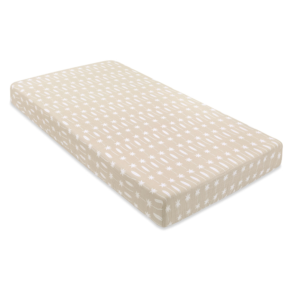 T27035,Babyletto,Beach Bum Muslin Crib Sheet in GOTS Certified Organic Cotton