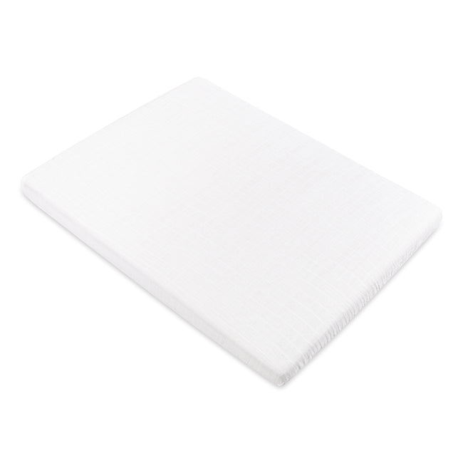 T29433,Babyletto,Plain White Muslin All-Stages Midi Crib Sheet in GOTS Certified Organic Cotton
