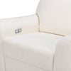 M24087CSHLB,Nursery Works,Sunday Power Recliner and Swivel Glider in Chantilly Fleece w/ Light Wood Base