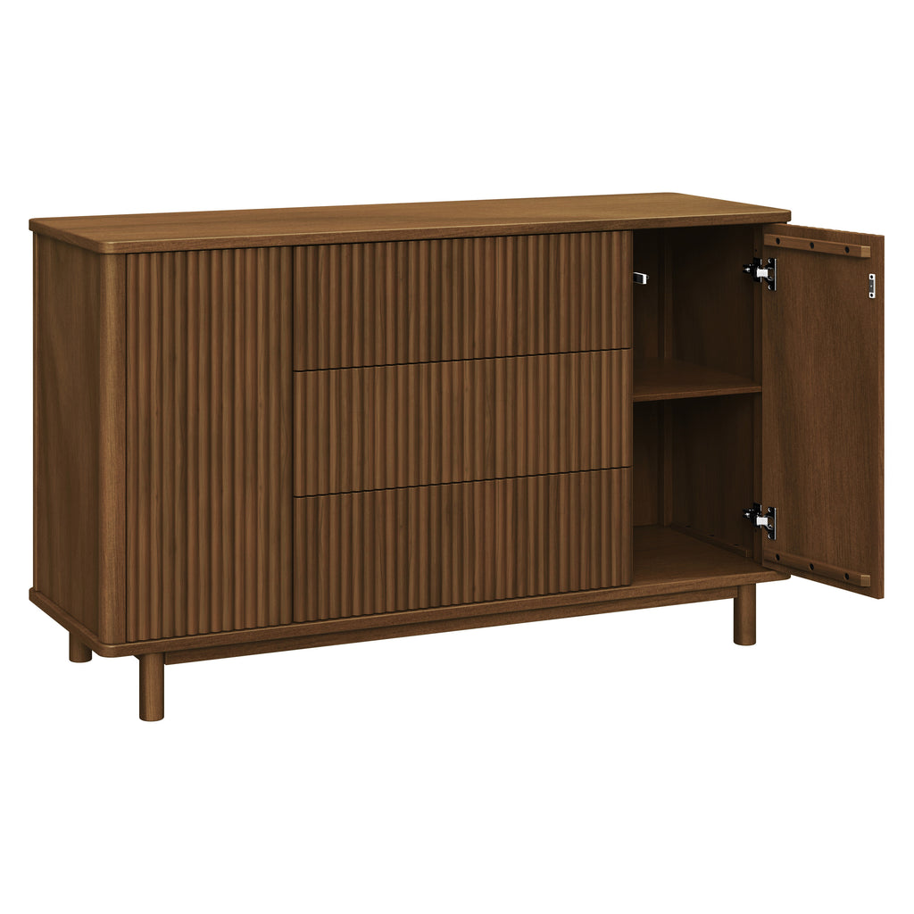 M29816NL,Babyletto,Pogo Tambour Assembled Dresser in Natural Walnut