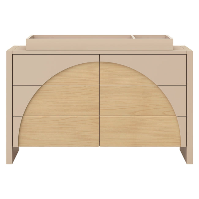 M30216TPESH,Babyletto,Moab 6-Drawer Assembled Dresser in Taupe/Ash