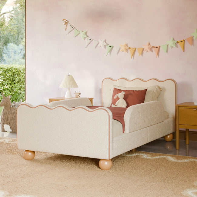 M32099PWB,Babyletto Kids,Upholstered Twin/Full Bed Guardrail in Performance Ivory Boucle