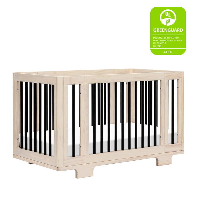 M23401NXB,Babyletto,Yuzu 8-in-1 Convertible Crib w/All-Stages Conversion in Washed Natural/Black