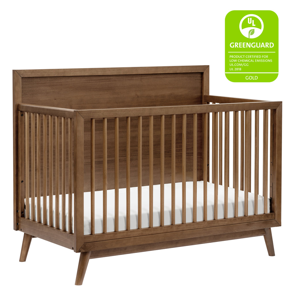 M15901NL,Babyletto,Palma Mid-Century 4-in-1 Convertible Crib w/Toddler Bed Conversion in Natural Walnut