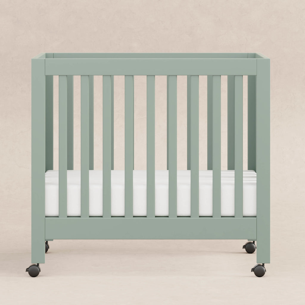 M6698LS,Origami Mini Crib in Light Sage