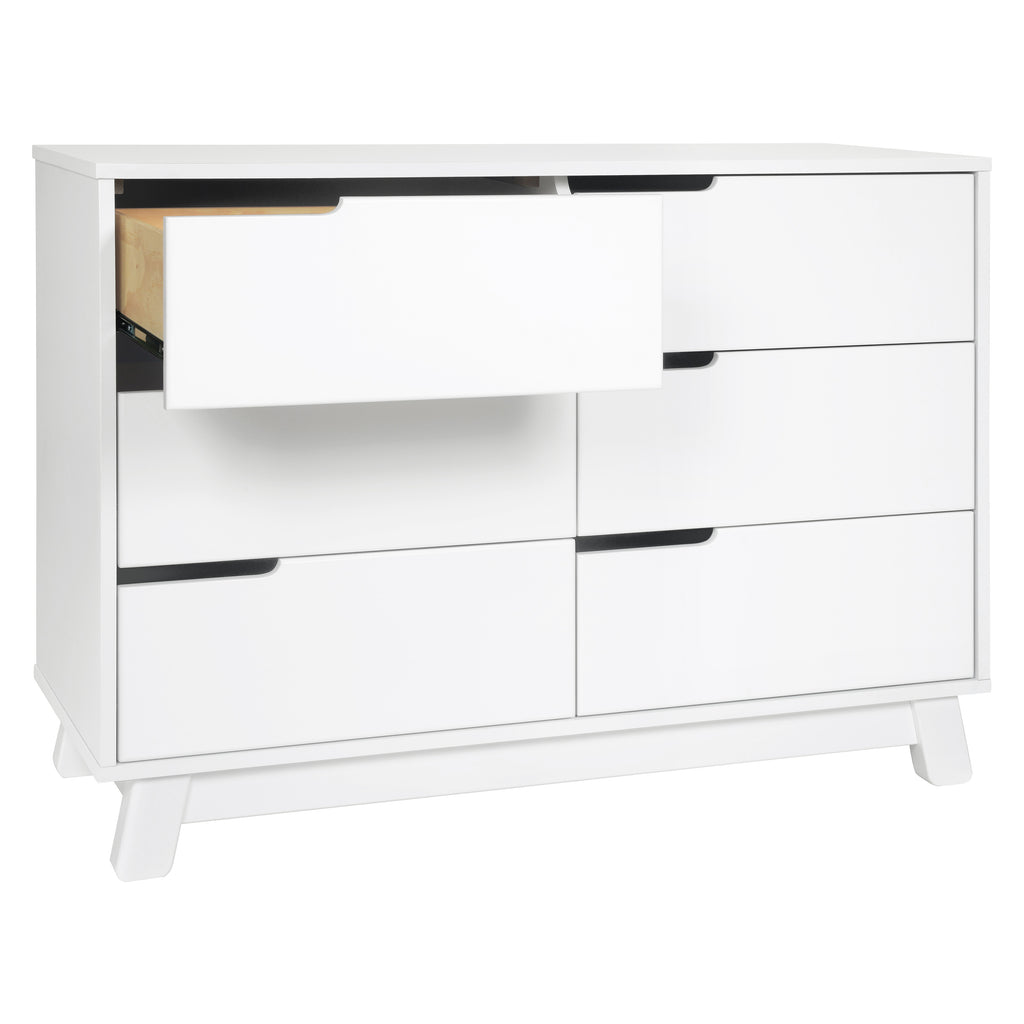 M4216W,Babyletto,Hudson 6-Drawer Double Dresser  Assembled in White Finish