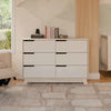 M4216NXW,Babyletto,Hudson 6-Drawer Double Dresser  Assembled in Washed Natural and White