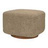 M26385LTDB,Kiwi Gliding Ottoman in Latte Teddy Loop w/ Dark Wood Base