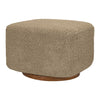 M26385LTDB,Babyletto,Kiwi Gliding Ottoman in Latte Teddy Loop w/ Dark Wood Base