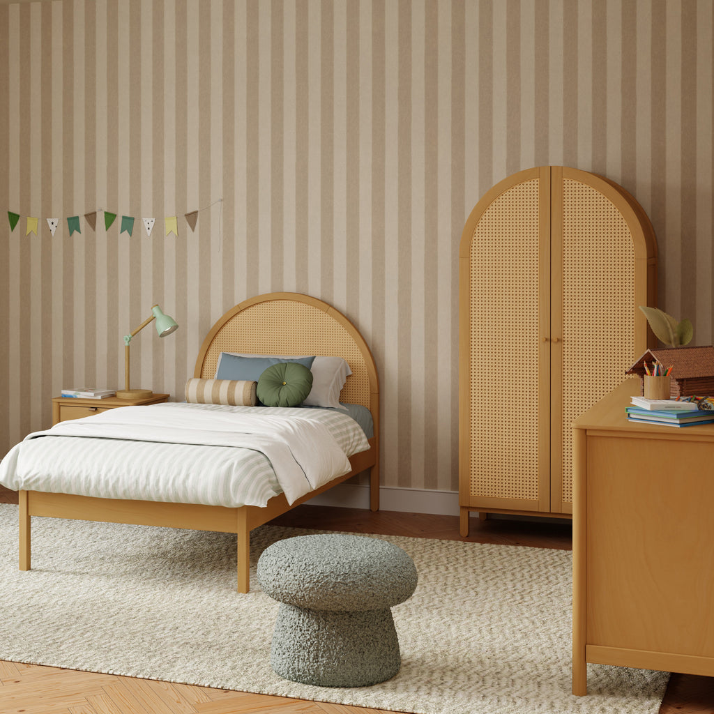 M25929HY,Babyletto,Bondi Cane Armoire  Assembled in Honey