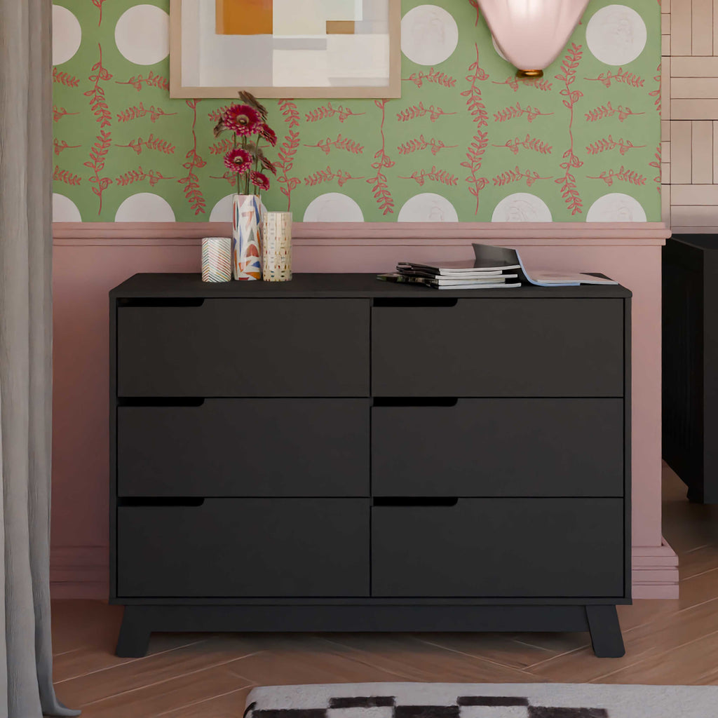 M4216B,Babyletto,Hudson 6-Drawer Double Dresser  Assembled in Black