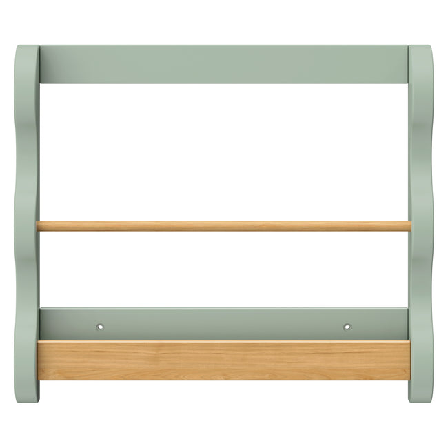 M31130LSHY,Babyletto Kids,Lido Wave Book Rack in Light Sage and Honey