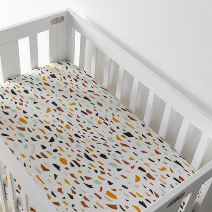 Mini Crib Sheet in GOTS Certified Organic Muslin Cotton