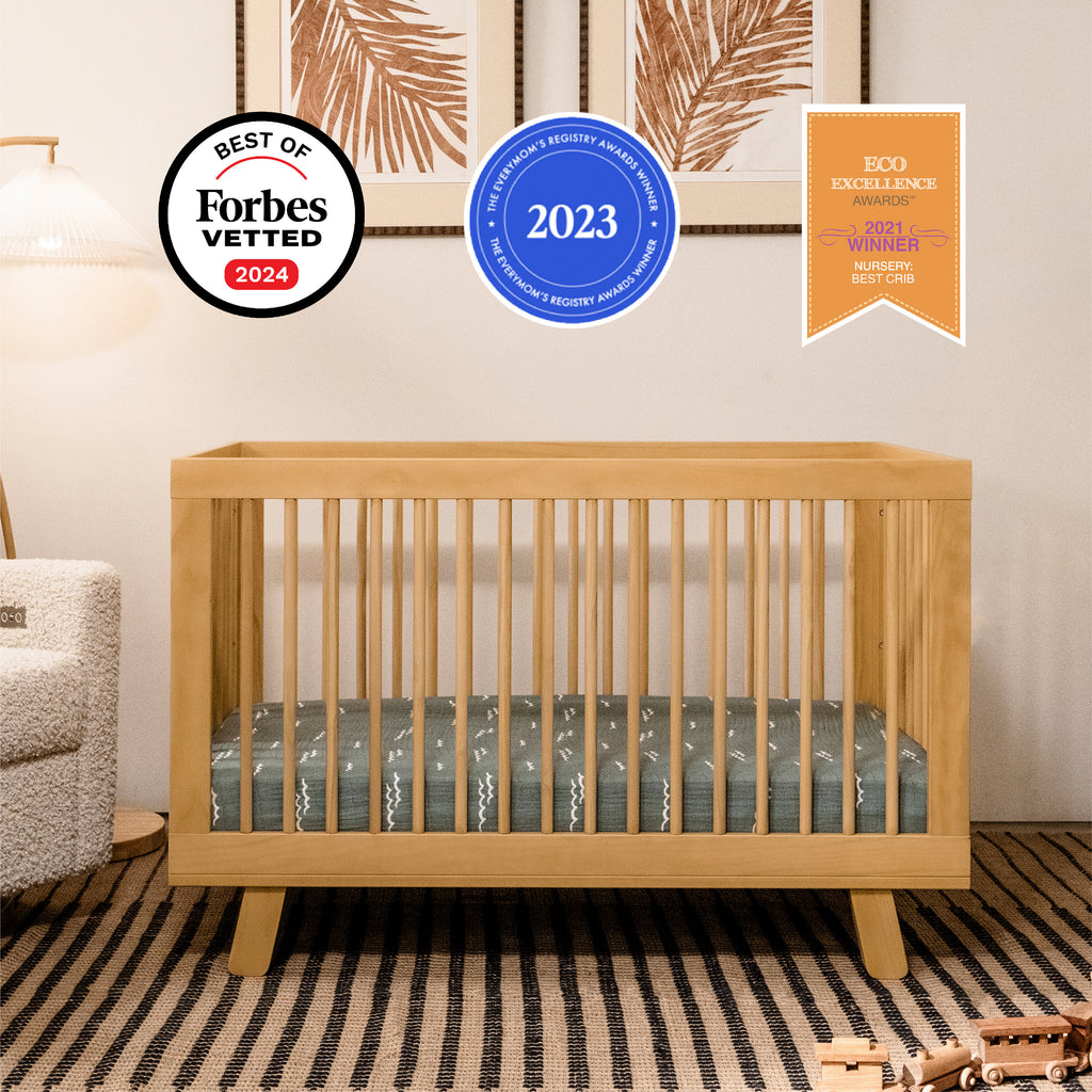 M4201HY,Babyletto,Hudson 3-in-1 Convertible Crib w/Toddler Bed Conversion Kit in Honey Finish