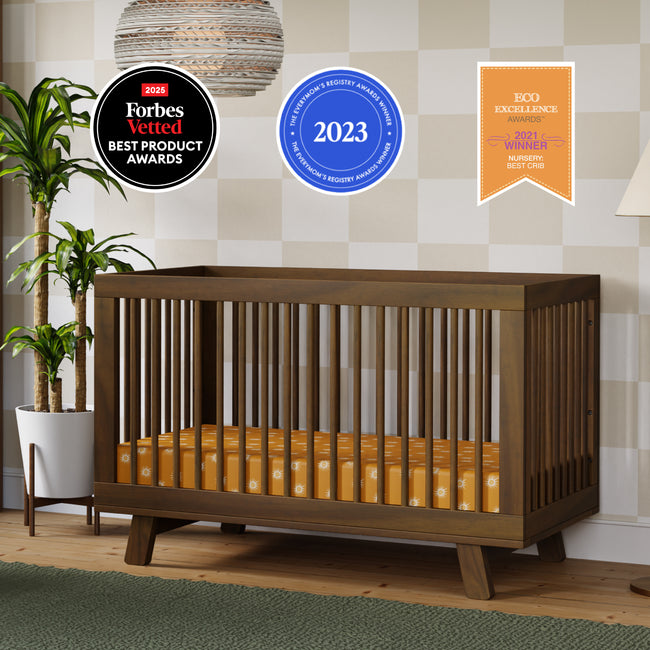 M4201NL,Babyletto,Hudson 3-in-1 Convertible Crib w/Toddler Bed Conversion Kit in Natural Walnut