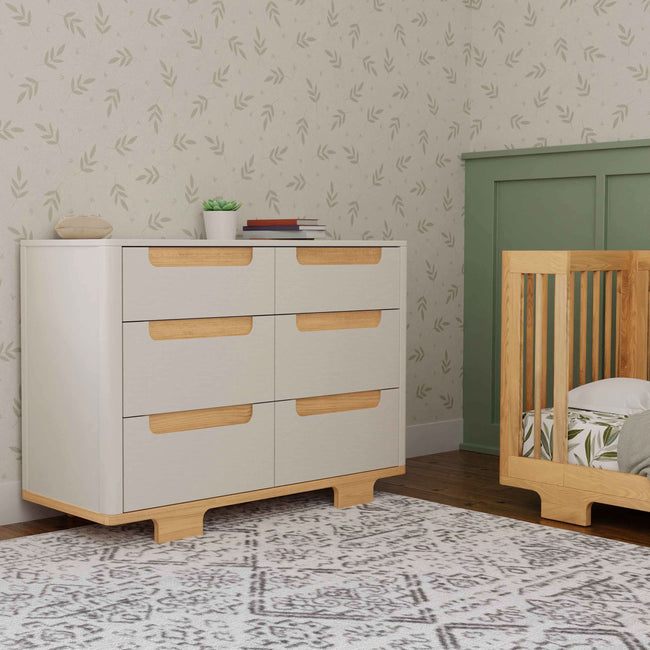 M23426WN,Babyletto,Yuzu 6-Drawer Dresser in White/Natural