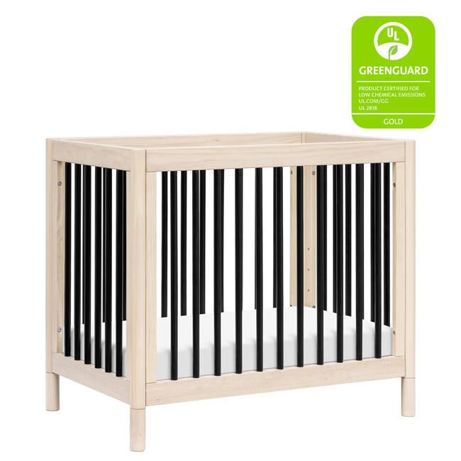 M12998NXB,Babyletto,Gelato 4-in-1 Convertible Mini Crib and Twin bed in Washed Natural/Black