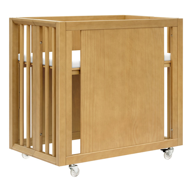 M15980HY,Babyletto,Palma 8-in-1 Convertible All-Stages® Crib w/ Bassinet & Toddler Bed Kits in Honey