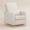 M23085WBLB,Babyletto,Sigi Glider Recliner w/ Electronic Control and USB in Ivory Boucle w/Light Wood Base