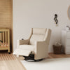 M11283AT,Babyletto,Kiwi Deluxe Power Glider Recliner w/Heat&Massage in Almond Teddy Loop