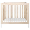 M12998NXW,Babyletto,Gelato 4-in-1 Convertible Mini Crib and Twin bed in Washed Natural Finish w/White Feet