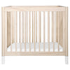 M12998NXW,Babyletto,Gelato 4-in-1 Convertible Mini Crib and Twin bed in Washed Natural Finish w/White Feet