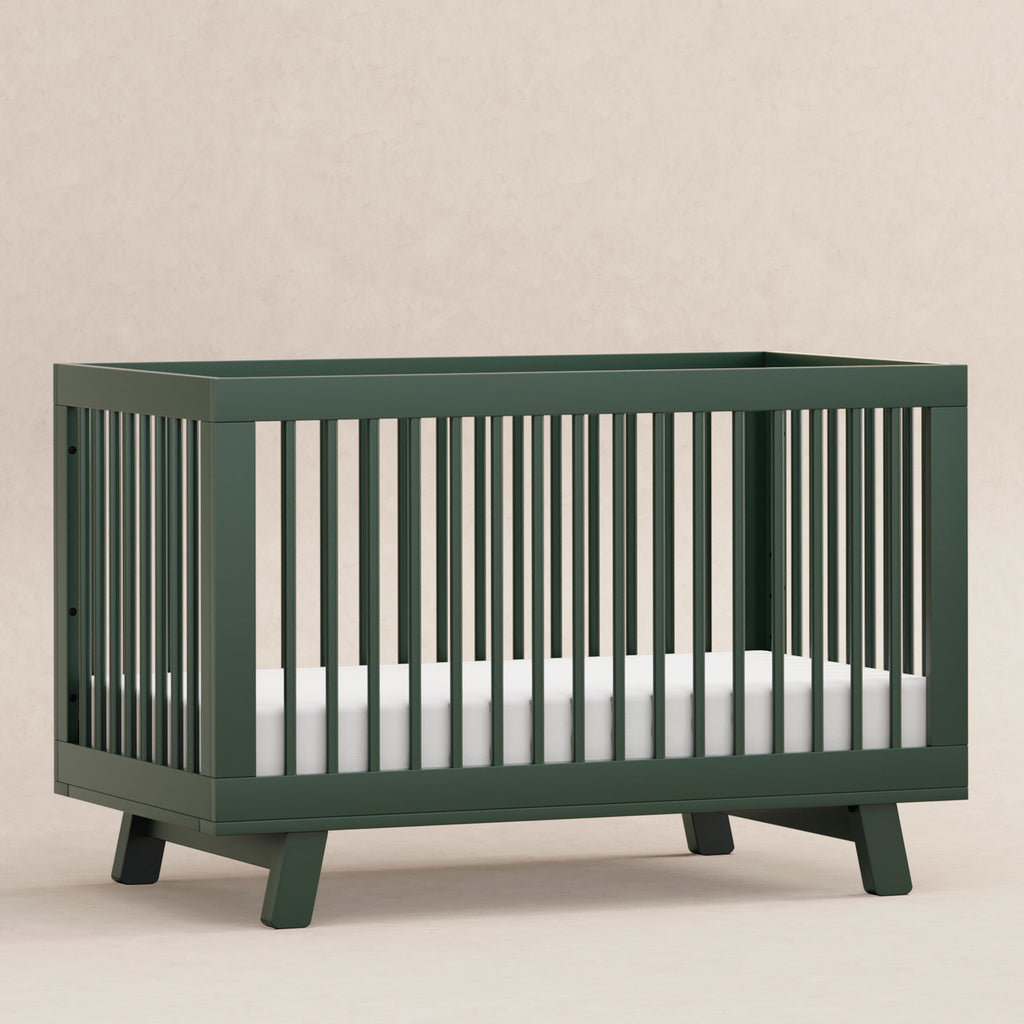 M4201FRGR,Babyletto,Hudson 3-in-1 Convertible Crib w/Toddler Bed Conversion Kit in Forest Green