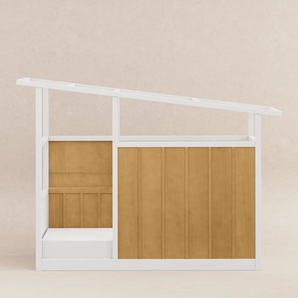 M15976HYW,Babyletto Kids,Palma Mid-Century House Twin Bed in Honey and White