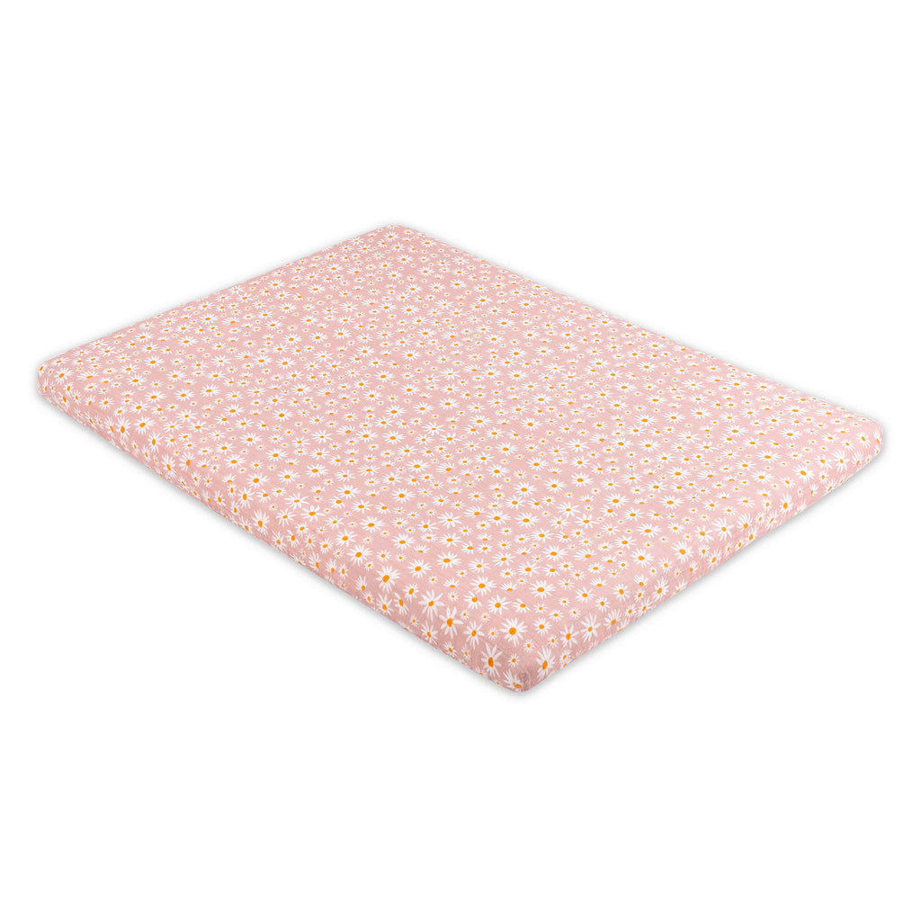 T28033,Babyletto,Daisy Muslin All-Stages Midi Crib Sheet in GOTS Certified Organic Cotton