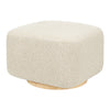 M26385ATLB,Babyletto,Kiwi Gliding Ottoman in Almond Teddy Loop w/ Light Wood Base