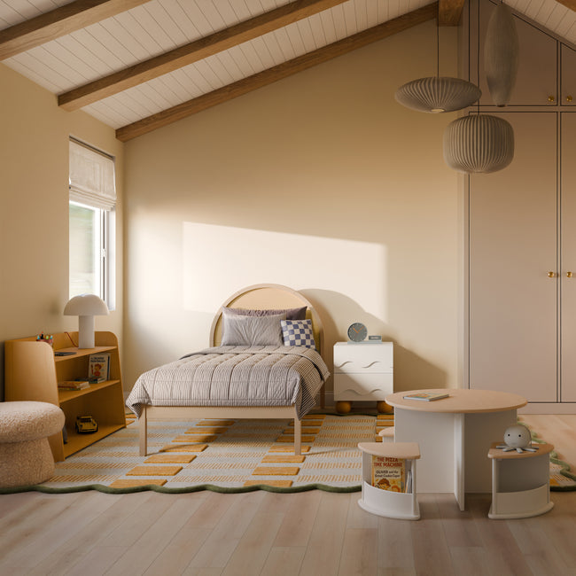 M30269TPESH,Babyletto Kids,Moab Twin Bed in Taupe/Ash