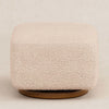 M26385CSGDB,Babyletto,Kiwi Gliding Ottoman in Chai Shearling with Dark Wood Base