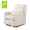 M23085WBLB,Babyletto,Sigi Glider Recliner w/ Electronic Control and USB in Ivory Boucle w/Light Wood Base