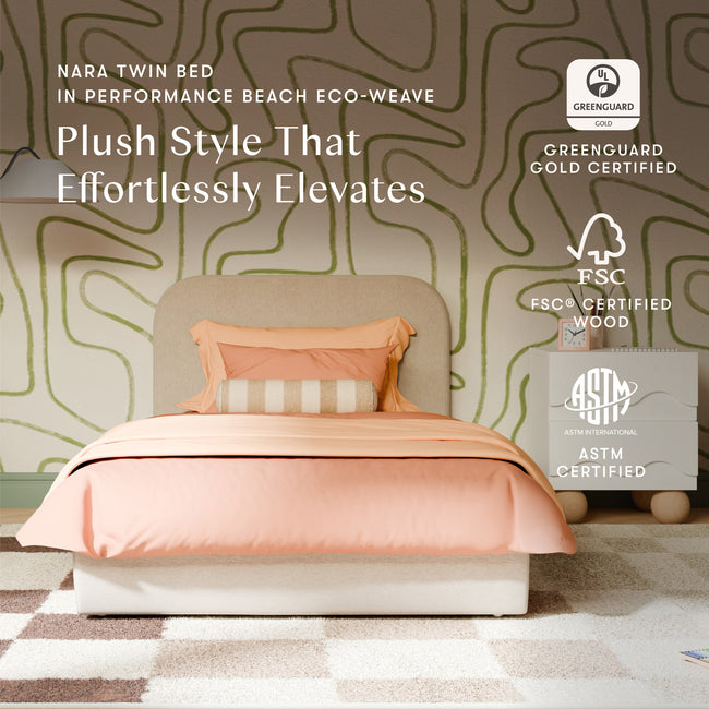 M31269PBEW,Babyletto Kids,Nara Twin Bed in Performance Beach Eco-Weave