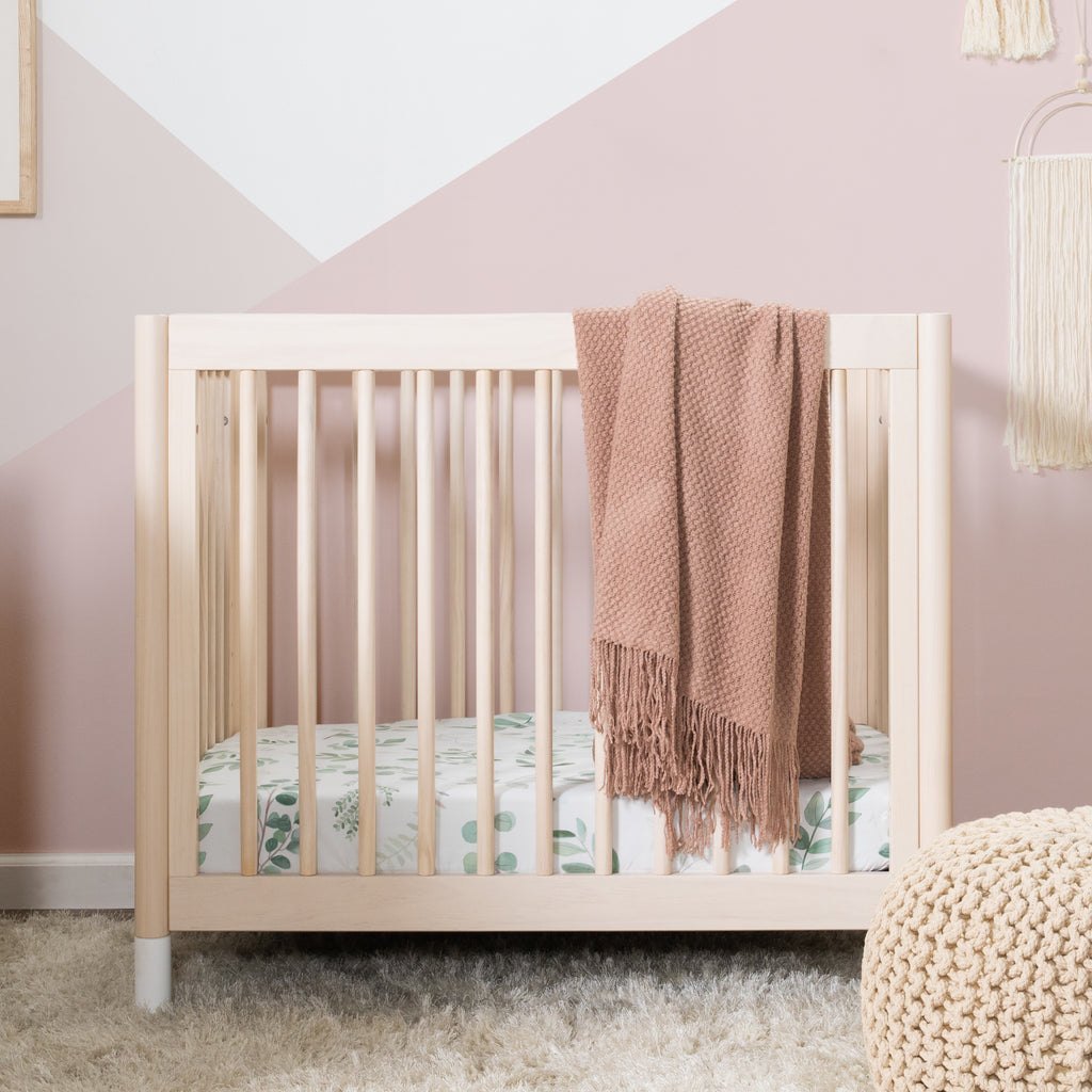 M12998NXW,Babyletto,Gelato 4-in-1 Convertible Mini Crib and Twin bed in Washed Natural Finish w/White Feet