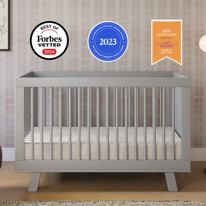M4201G,Babyletto,Hudson 3-in-1 Convertible Crib w/Toddler Bed Conversion Kit in Grey Finish
