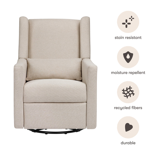 M11288PBEW,Babyletto,Kiwi Glider Recliner w/ Electronic Control and USB in Performance Beach Eco-Weave