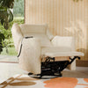 M11283AT,Babyletto,Kiwi Deluxe Power Glider Recliner w/Heat&Massage in Almond Teddy Loop