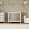 M12998WNX,Babyletto,Gelato 4-in-1 Convertible Mini Crib and Twin bed in White Finish w/Washed Natural Feet