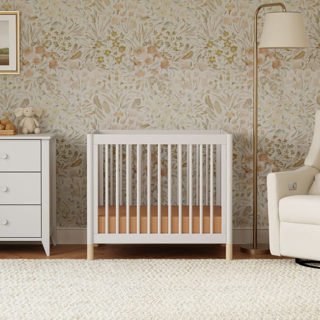 M12998WNX,Babyletto,Gelato 4-in-1 Convertible Mini Crib and Twin bed in White Finish w/Washed Natural Feet
