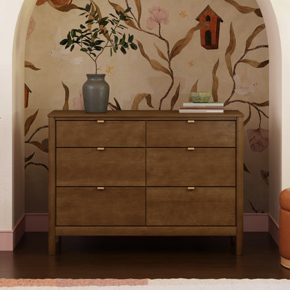 M25616NL,Babyletto,Bondi 6-Drawer Assembled Dresser in Natural Walnut
