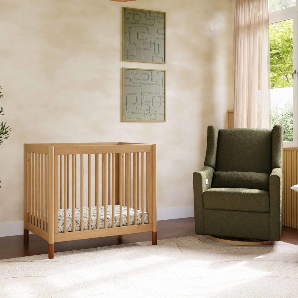 M12998HYVTL,Babyletto,Gelato 4-in-1 Convertible Mini Crib and Twin bed in Honey with Vegan Tan Leather Feet