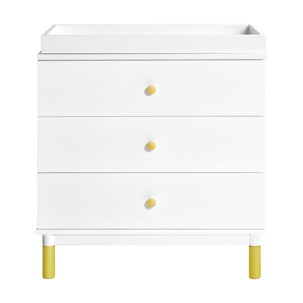 M12923WNX,Babyletto,Gelato 3-Drawer Changer Dresser  Washed Natural Ft w/Removable Changing Tray in White