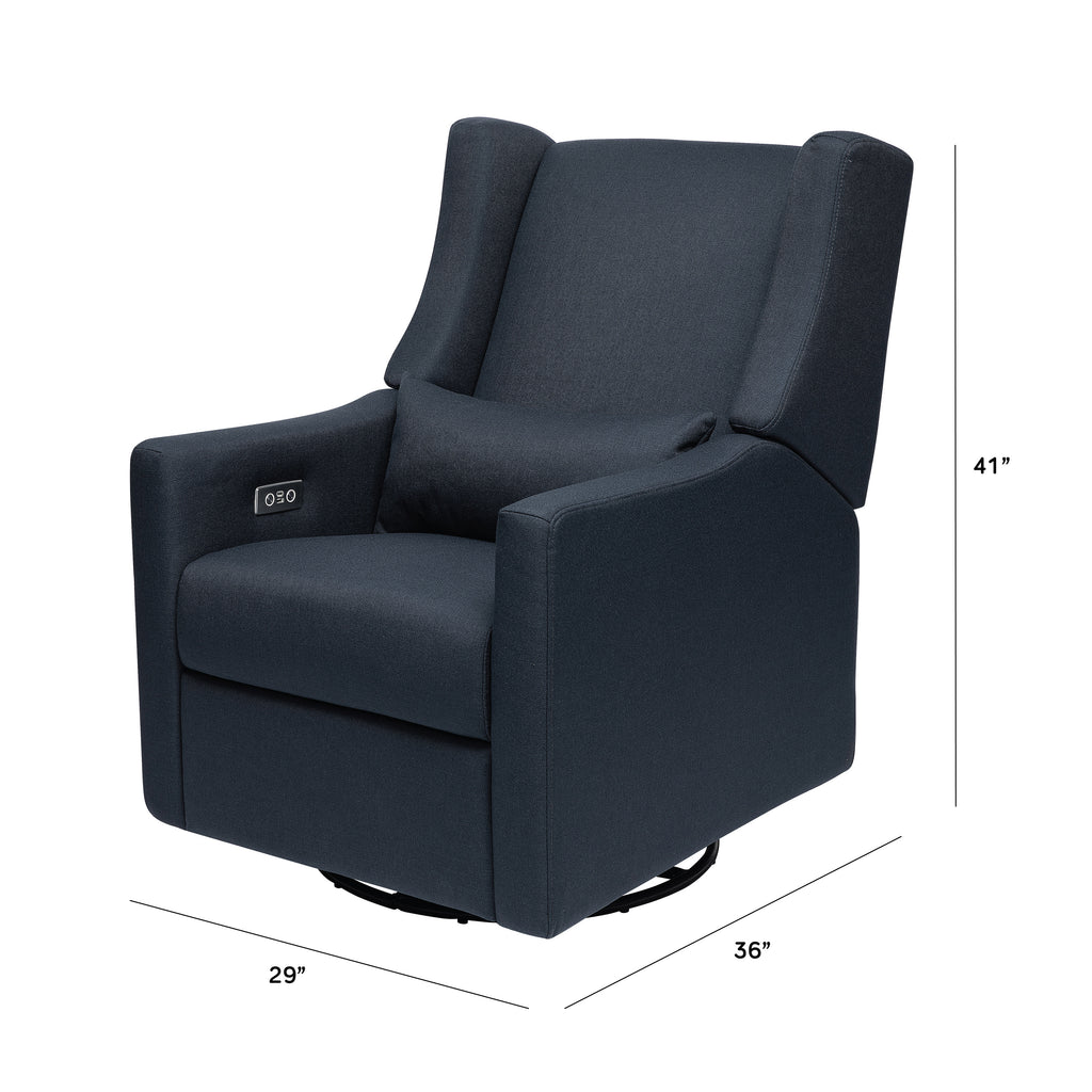 M11288PVET,Babyletto,Kiwi Glider Recliner w/ Electronic Control and USB in Performance Navy Eco-Twill