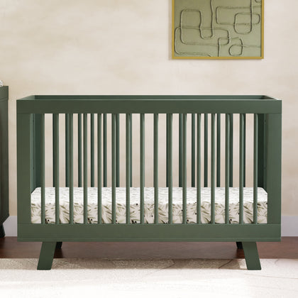 M4201FRGR,Hudson 3-in-1 Convertible Crib w/Toddler Bed Conversion Kit in Forest Green