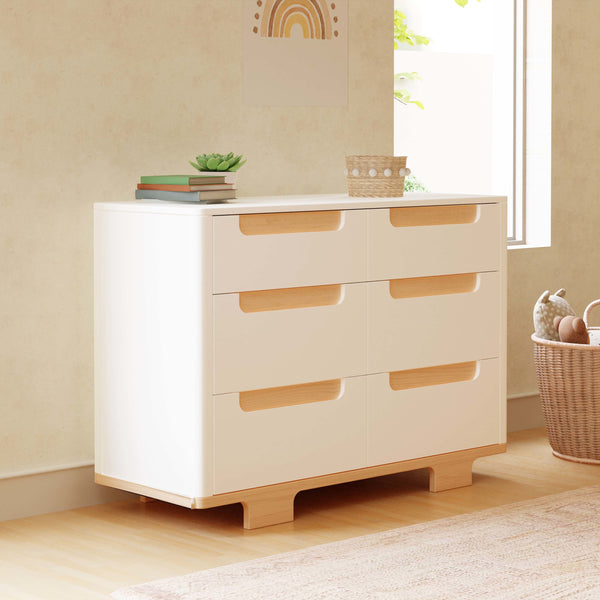 M23426WN,Babyletto,Yuzu 6-Drawer Dresser in White/Natural