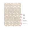 T27033,Babyletto,Beach Bum Muslin All-Stages Midi Crib Sheet in GOTS Certified Organic Cotton