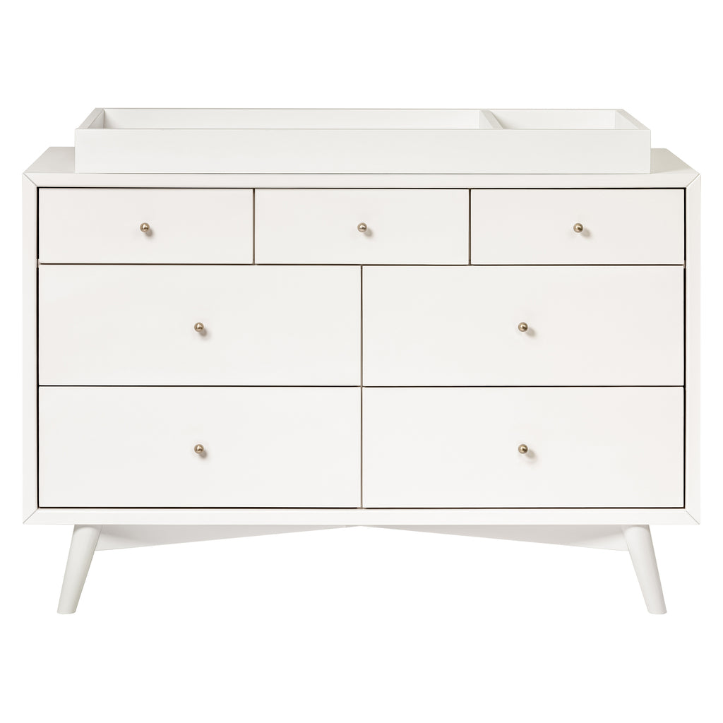 M15916RW,Babyletto,Palma 7-Drawer Double Dresser  Assembled in Warm White