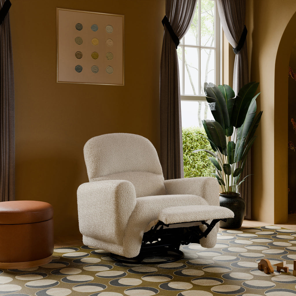 M30087AT,Babyletto,Rainbow Recliner and Swivel Glider in Almond Teddy Loop